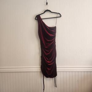 House of Harlow 1960 Women's Size Small One Shoulder‎ Red Sheath Dress NWT